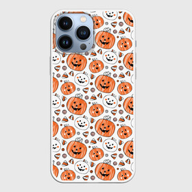 Чехол для iPhone 13 Pro Max с принтом Patern Halloween 17 в Екатеринбурге,  |  | Тематика изображения на принте: 31 | bones | holiday | skull | spider | witches