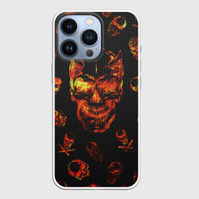 Чехол для iPhone 13 Pro с принтом Огненные черепа | Carbon в Екатеринбурге,  |  | carbon | fire | halloween | nofun | skull | огненные черепа | хелоуин | череп в огне