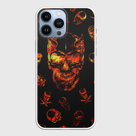 Чехол для iPhone 13 Pro Max с принтом Огненные черепа | Carbon в Екатеринбурге,  |  | carbon | fire | halloween | nofun | skull | огненные черепа | хелоуин | череп в огне