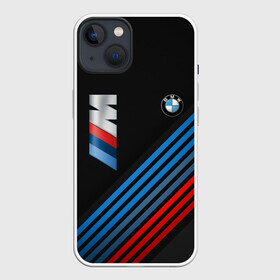 Чехол для iPhone 13 с принтом BMW STRIPE в Екатеринбурге,  |  | bmw | авто | автомобиль | бмв | логотип | марка | машина | модель