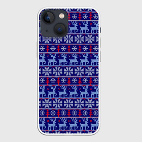 Чехол для iPhone 13 mini с принтом Very merry christmas and happy new year в Екатеринбурге,  |  | вязание | новый год | олень | рождество | снежинка