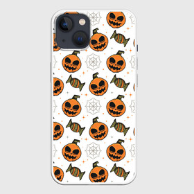 Чехол для iPhone 13 с принтом Patern Halloween 26 в Екатеринбурге,  |  | 31 | bones | holiday | skull | spider | witches