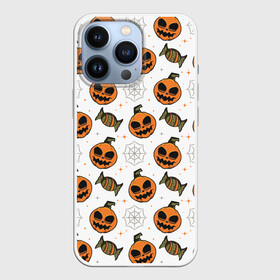 Чехол для iPhone 13 Pro с принтом Patern Halloween 26 в Екатеринбурге,  |  | Тематика изображения на принте: 31 | bones | holiday | skull | spider | witches