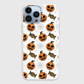 Чехол для iPhone 13 Pro Max с принтом Patern Halloween 26 в Екатеринбурге,  |  | 31 | bones | holiday | skull | spider | witches