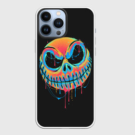 Чехол для iPhone 13 Pro Max с принтом Jack Skellington. Paints в Екатеринбурге,  |  | before | christmas | halloween | mystic | nightmare | paints | skeleton | skull | smile | джек | джэк | краски | мистика | перед | рождеством | скелет | скеллингтон | смайл | улыбка | хэллоуин | череп