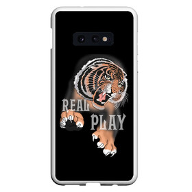Чехол для Samsung S10E с принтом Real Play в Екатеринбурге, Силикон | Область печати: задняя сторона чехла, без боковых панелей | звери | крупные кошки | новый год | подарок | праздники | тигр | тигренок