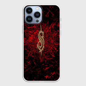 Чехол для iPhone 13 Pro Max с принтом Slipknot RED | Рок Слипкнот в Екатеринбурге,  |  | Тематика изображения на принте: grunge | logo | metal | music | rock | slipknot | брызги | гранж | группа | капли | козел | краски | кровь | логотип | металл | музыка | надпись | пентаграмма | потертости | рок | слипкнот | точки | трещины | узор | цифры