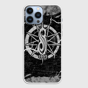 Чехол для iPhone 13 Pro Max с принтом Слипкнот 1995 | Rock в Екатеринбурге,  |  | grunge | metal | music | rock | slipknot | брызги | гранж | логотип | металл | молния | музыка | надпись | пентаграмма | полосы | потертости | рок | слипкнот | точки | трещины | узор | цифры | череп