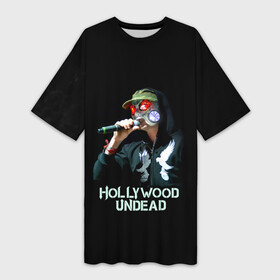 Платье-футболка 3D с принтом J Dog Hollywood Undead в Екатеринбурге,  |  | hollywood undead | hu | jdog | jorel decker | андед | голивуд | голливуд | голливудская нежить | гу | джи дог | джидог | джорел деккер | маска с долларом | реп | рок группа | рэп | рэпкор | ундед | ундэ | ху