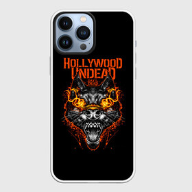 Чехол для iPhone 13 Pro Max с принтом Hollywood Undead DAY of the DEAD в Екатеринбурге,  |  | Тематика изображения на принте: hollywood undead | hu | андед | волк | волчья голова | голивуд | голливуд | голливудская нежить | группа | гу | огненные глаза | огненный взгляд | орел | оскал | пасть | птица | реп | рок | рэп | рэпкор | силуэт