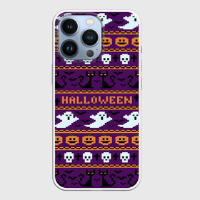 Чехол для iPhone 13 Pro с принтом Хэллоуинский Свитер в Екатеринбурге,  |  | america | halloween | usa | америка | приведения | свитер | тыква | тыква улыбается | тьма | ужас | хелловин | хеллоуин | хэллоуин | череп | черный кот