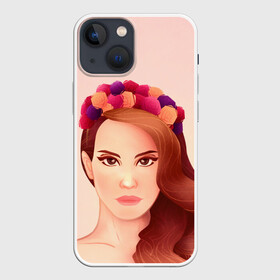 Чехол для iPhone 13 mini с принтом Painted Lana в Екатеринбурге,  |  | lana del ray | pop music | исполнитель | исполнительница | лана дел рэй | музыка | поп | попса