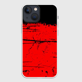 Чехол для iPhone 13 mini с принтом КРАСНЫЙ ГРАНЖ | RED GRUNGE в Екатеринбурге,  |  | grunge | red | брызги | брызги краски | гранж | краска | краска и ничего лишнего | красная краска | красный | пятна | разводы | черно красный