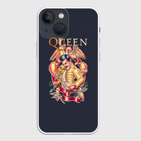 Чехол для iPhone 13 mini с принтом Queen   Фредди Меркьюри в Екатеринбурге,  |  | freddie mercury | queen | quen | глэм | квин | королева | куин | меркури | меркьюри | музыкант | мэркури | певец | песня | поп | рок группа | фаррух булсара | фредди | фреди | хард | хардрок
