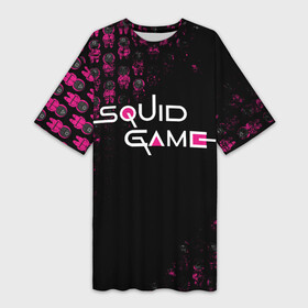 Платье-футболка 3D с принтом SQUID GAME  СТРАЖИ  LOGO в Екатеринбурге,  |  | 001 | 067 | 456 | netflix | squid game | игра | игра в кальмара | квадрат | круг | нетфликс | распорядитель | сериал | стражи | треугольник