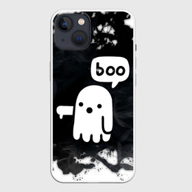 Чехол для iPhone 13 с принтом ХЕЛЛУОИН ПРИВЕДЕНИЕ БУ   HALLOWEEN GHOST BOO в Екатеринбурге,  |  | bats | bones | ghost | halloween | pumpkin | skull | кости | летучие мыши | приведение | призрак | скелет | тыква | хеллоуин | хоррор | хэллоуин