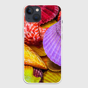 Чехол для iPhone 13 с принтом Разноцветные ракушки  multicolored seashells в Екатеринбурге,  |  | holiday | multicolored seashells | sea | sea house | summer | лагуна | лето | моллюск | море | морская тема | морские обитатели | морские ракушки | морской пляж | океан | отпуск | перламутр | пляж | подводный мир