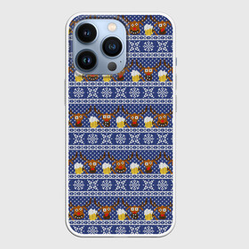 Чехол для iPhone 13 Pro с принтом Олени отдыхают в Екатеринбурге,  |  | Тематика изображения на принте: вязанный | новогодний | олень | паттерн | рождественский | с оленями | свитер | узор
