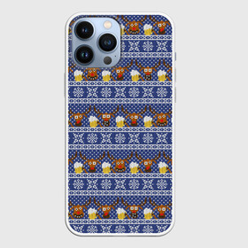 Чехол для iPhone 13 Pro Max с принтом Олени отдыхают в Екатеринбурге,  |  | Тематика изображения на принте: вязанный | новогодний | олень | паттерн | рождественский | с оленями | свитер | узор