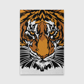 Обложка для паспорта матовая кожа с принтом Взгляд хозяина джунглей в Екатеринбурге, натуральная матовая кожа | размер 19,3 х 13,7 см; прозрачные пластиковые крепления | 2022 | african | direct look | master of the jungle | muzzle | new year | predator | tiger | year of the tiger | африканский | год тигра | новый год | прямой взгляд | тигр | хищник | хозяин джунглей