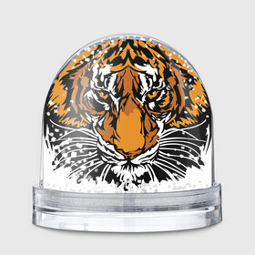 Игрушка Снежный шар с принтом Взгляд хозяина джунглей в Екатеринбурге, Пластик | Изображение внутри шара печатается на глянцевой фотобумаге с двух сторон | 2022 | african | direct look | master of the jungle | muzzle | new year | predator | tiger | year of the tiger | африканский | год тигра | новый год | прямой взгляд | тигр | хищник | хозяин джунглей