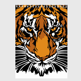 Скетчбук с принтом Взгляд хозяина джунглей в Екатеринбурге, 100% бумага
 | 48 листов, плотность листов — 100 г/м2, плотность картонной обложки — 250 г/м2. Листы скреплены сверху удобной пружинной спиралью | 2022 | african | direct look | master of the jungle | muzzle | new year | predator | tiger | year of the tiger | африканский | год тигра | новый год | прямой взгляд | тигр | хищник | хозяин джунглей