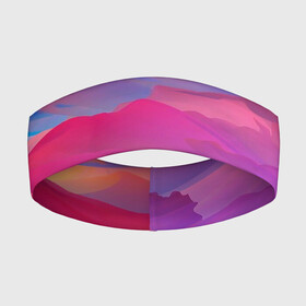 Повязка на голову 3D с принтом Гармоничные цветовые волны в Екатеринбурге,  |  | Тематика изображения на принте: волны | гармония | красивые волны | цвета | цветовые волны