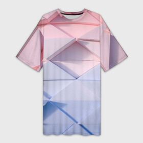Платье-футболка 3D с принтом треугольники для тебя в Екатеринбурге,  |  | красивые фигуры | паттерн | треугольник | треугольники | фигуры