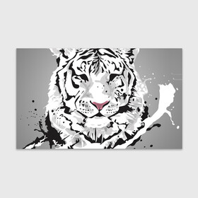 Бумага для упаковки 3D с принтом Белый снежный тигр в Екатеринбурге, пластик и полированная сталь | круглая форма, металлическое крепление в виде кольца | 2022 | art | beast | new year | predator | splashes and drops | white tiger | year of the tiger | белый тигр | брызги и капли | год тигра | зверь | искусство | новый год | хищник