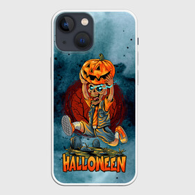 Чехол для iPhone 13 mini с принтом Ночной спринт в Екатеринбурге,  |  | halloween | арт | графика | мистика | праздник | скелет | тыква | ужасы | хэллоуин | череп