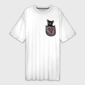 Платье-футболка 3D с принтом Милашка в кормашке в Екатеринбурге,  |  | mandarin digital arts | арт | в кормане | жёлтый | зверята | иллюстрация | корман | красный | летучая мышь | малыши | мило | милота | мими | на спине | питомцы | сердце | чёрный