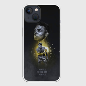 Чехол для iPhone 13 с принтом Дерись смолоду в Екатеринбурге,  |  | box | muhammad ali | sport | sports | sportsmen | бокс | легенда | мухаммад али | спорт | спортсмен