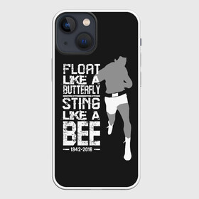 Чехол для iPhone 13 mini с принтом Жаль как пчела в Екатеринбурге,  |  | box | muhammad ali | sport | sports | sportsmen | бокс | легенда | мухаммад али | спорт | спортсмен