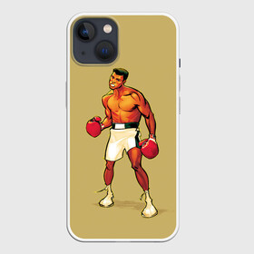 Чехол для iPhone 13 с принтом Ali Art в Екатеринбурге,  |  | box | muhammad ali | sport | sports | sportsmen | бокс | легенда | мухаммад али | мухаммед али | спорт | спортсмен