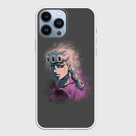 Чехол для iPhone 13 Pro Max с принтом Giorno Giovanna. Paints в Екатеринбурге,  |  | Тематика изображения на принте: adventure | bizarre | brando | dio | giorno | jo | joestar | josuke | jotaro | jovanna | metallica | speedwagon | the | world | абдул | брандо | бруно | джо | джованна | джолин | джорно | джоске | джостар | джотаро | дио | какёин | металлика | невероятные