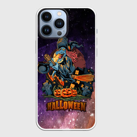 Чехол для iPhone 13 Pro Max с принтом Ведьмачка в Екатеринбурге,  |  | halloween | арт | ведьма | графика | метла | мистика | праздник | тыква | ужасы | хэллоуин