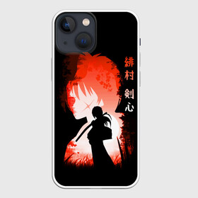 Чехол для iPhone 13 mini с принтом Бродяга Кенсин в Екатеринбурге,  |  | rk | ruroken | rurouni kenshin | samurai x | аниме | бродяга кэнсин | манга | самурай икс | химура