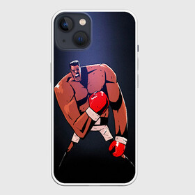 Чехол для iPhone 13 с принтом Мультяшный Али в Екатеринбурге,  |  | box | muhammad ali | sport | sports | sportsmen | бокс | легенда | мухаммад али | мухаммед | спорт | спортсмен