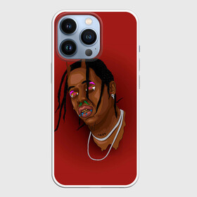 Чехол для iPhone 13 Pro с принтом Поплывший Тревис в Екатеринбурге,  |  | hip hop | rap | rep | travis scott | исполнители | исполнитель | музыка | реп | трвис скотт | тревис скотт