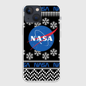 Чехол для iPhone 13 mini с принтом НАСА (НОВЫЙ ГОД) в Екатеринбурге,  |  | nasa | space | астрология | звезды | космонавт | космос | луна | наса | планета