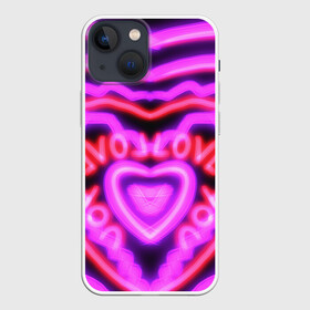 Чехол для iPhone 13 mini с принтом Lover love в Екатеринбурге,  |  | love | love you | lover | люблю | любовь | розовое сердце | сердечко | сердце