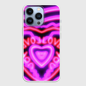 Чехол для iPhone 13 Pro с принтом Lover love в Екатеринбурге,  |  | love | love you | lover | люблю | любовь | розовое сердце | сердечко | сердце