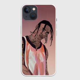 Чехол для iPhone 13 с принтом Потёкший Тревис в Екатеринбурге,  |  | hip hop | rap | rep | travis scott | исполнители | исполнитель | музыка | реп | трвис скотт | тревис скотт