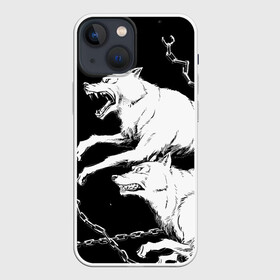 Чехол для iPhone 13 mini с принтом Белые волки в Екатеринбурге,  |  | wolf | wolfs | волк | волки | волчара | животные | звери | лес | природа