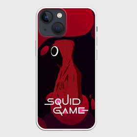 Чехол для iPhone 13 mini с принтом Игра в кальмара Red   Black в Екатеринбурге,  |  | among us | squid game | выживание | игра в кальмара | кальмар | корейский | корея | хван чжун хо | чо сан