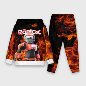 Детский костюм 3D (с толстовкой) с принтом ROBLOX FIRE | РОБЛОКС ОГОНЬ | ПОЖАРНЫЙ в Екатеринбурге,  |  | roblox | игра | компьютерная игра | логотип | огонь | онлайн | онлайн игра | пламя | пожарный | роблакс | роблокс