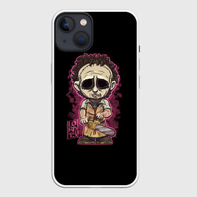 Чехол для iPhone 13 с принтом кожаное лицо в Екатеринбурге,  |  | blood | chainsaw | evil | face | fear | halloween | human | hunter | leather | murderer | of | on | people | бензопила | зло | кожаное | кровь | лицо | людей | на | охотник | хэллоуин | человек