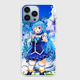 Чехол для iPhone 13 Pro Max с принтом AquаKaraoke в Екатеринбурге,  |  | anime | aqua | beach | girl | god | konosuba | manga | water | witch | аква | аниме | богиня | ведьма | ведьмы | вода | девочка | манга | пляж | прекрасный мир