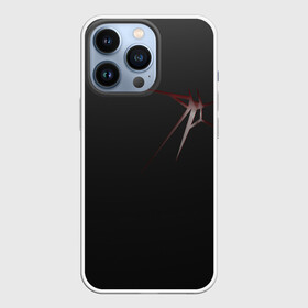 Чехол для iPhone 13 Pro с принтом раскол в Екатеринбурге,  |  | Тематика изображения на принте: красный | минимализм | раскол | трещина | фон | черный