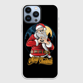 Чехол для iPhone 13 Pro Max с принтом Дед Мороз с Любовью в Екатеринбурге,  |  | christmas | merry christmas | santa claus | дед мороз | ёлка | зима | мороз | новый год | подарок | праздник | рождество | с новым годом | санта клаус | снегурочка | снежинки